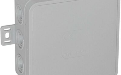 Puszka natynkowa pusta 12 wlotów VIPLAST V6 klik SZARA IP54 85x85x41mm 036-03