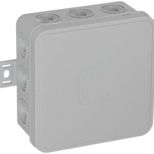 Puszka natynkowa pusta 12 wlotów VIPLAST V7 klik SZARA IP54 100x100x41mm 037-03