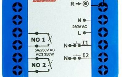 ROPAM IO-ari-230V bezprzewodowy, douszkowy, dwukanałowy sterownik  230VAC, 2xNO, 2xIN (N).