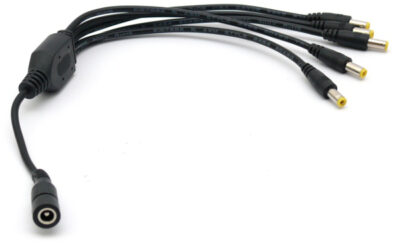 ROZGAŁĘŹNIK NA 5 WTYKÓW 2,1/5,5 Z GNIAZDEM