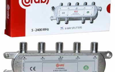 ROZGAŁĘŹNIK-SPLITER 5-2400 Mhz CORAB 8 DROŻNY Z PRZEJŚCIEM NAPIĘCIA