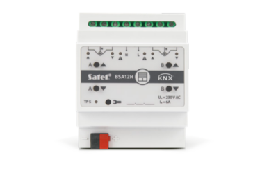 SATEL KNX 2-kanałowy aktor żaluzjowy 230V AC KNX-BSA12H