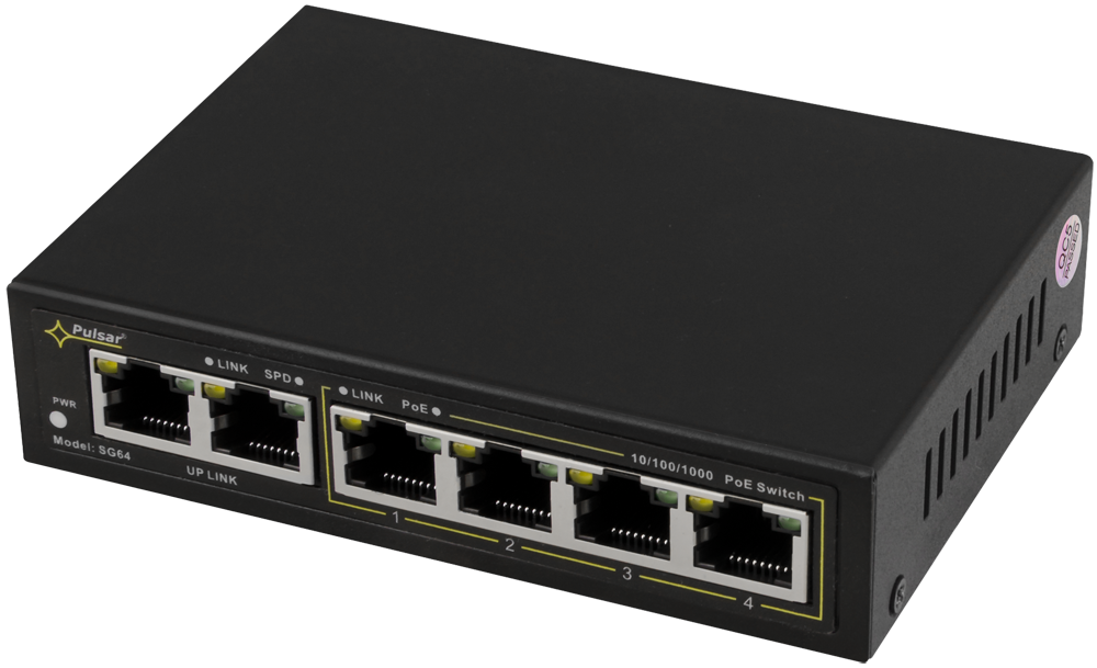 SWITCH GIGABIT POE 4+2 PULSAR SG64