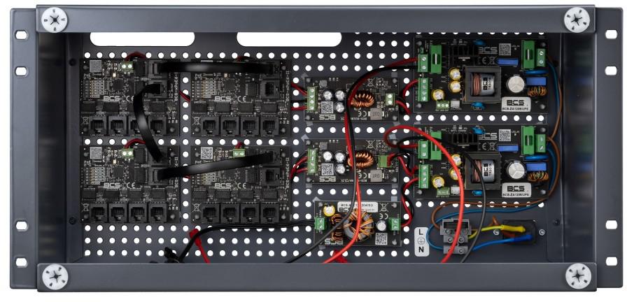 Switch PoE do 17 kamer IP w obudowie wewnętrznej BCS POWER BCS-UPS/IP16/E-S/RACK5U