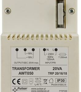 TRANSFORMATOR Pulsar AWT050 TRP 20VA/16V/18V