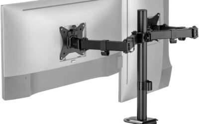 Uchwyt biurkowy przegubowy na 2 monitory Spacetronik SPA-120