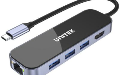 Unitek D1084A Hub USB-C 3.1 RJ-45 3xUSB-A HDMI 4K PD100W
