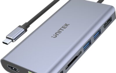 Adapter Unitek D1056A Hub USB-C 2x USB 3.1 HDMI DP RJ45 czytnikSD