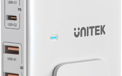 Unitek P1229AWH01-EU Ładowarka biurkowa GaN 100W 2xUSB-A 2xUSB-C