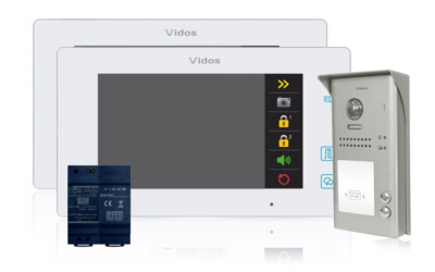 Wideodomofon 2-rodzinny VIDOS DUO 2 x M1021W-2 / S1102A