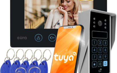 WIDEODOMOFON EURA VDP-90A3 DELTA + czarny monitor TUYA