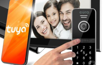 WIDEODOMOFON EURA VDP-97C5 czarny, lcd 7″, wi-fi, czytnik zbliżeniowy, Tuya