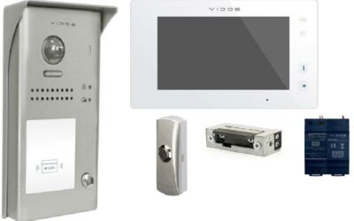 WIDEODOMOFON VIDOS DUO S1101A/M1021W-2 + PRZYCISK + ELEKTROZACZEP