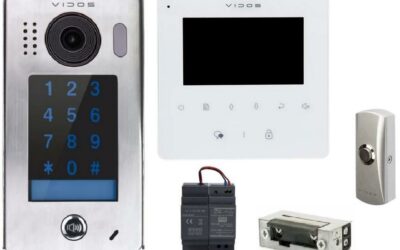 WIDEODOMOFON VIDOS DUO S1301D/M1022W + PRZYCISK + ELEKTROZACZEP