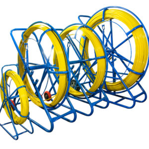 WŁÓKNO SZKLANE DO PRZECIĄGANIA KABLI 4,5mm / 75m (PILOT / STALKA) PE + STOJAK
