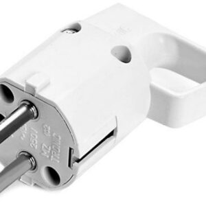 Wtyczka 325-01 z uchem, z uziemieniem "uni-schuko" 16A 250V IP20 BIAŁA VIPLAST 325-01