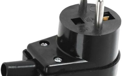 Wtyczka kątowa 220-05 16A 250V IP20 CZARNA VIPLAST 220-05