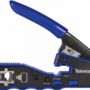 Zaciskarka do złączy RJ45 z automatycznym cięciem Televes 209802