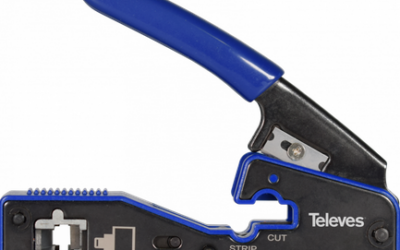 Zaciskarka do złączy RJ45 z automatycznym cięciem Televes 209802