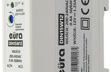 ZASILACZ DIN ”EURA” DIN15W12 12V 1,25 A DC