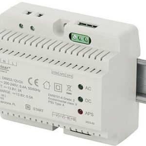 Zasilacz buforowy impulsowy na szynę DIN Grade 2 DING2-12V2A 13,8V 2A