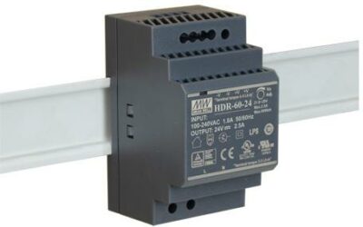 ZASILACZ IMPULSOWY NA SZYNĘ DIN MEAN WELL HDR-60-24 24V/60W/2.5A