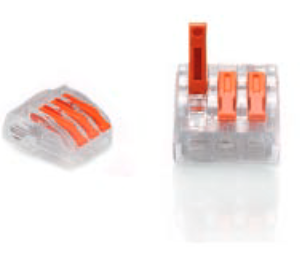 ZŁĄCZKA DO PRZEWODÓW ZATRZASKOWA 0,2-4,0mm2 PC-233 3GNIAZDA (1szt.)