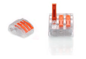 ZŁĄCZKA DO PRZEWODÓW ZATRZASKOWA 0,2-4,0mm2 PC-233 3GNIAZDA (1szt.)