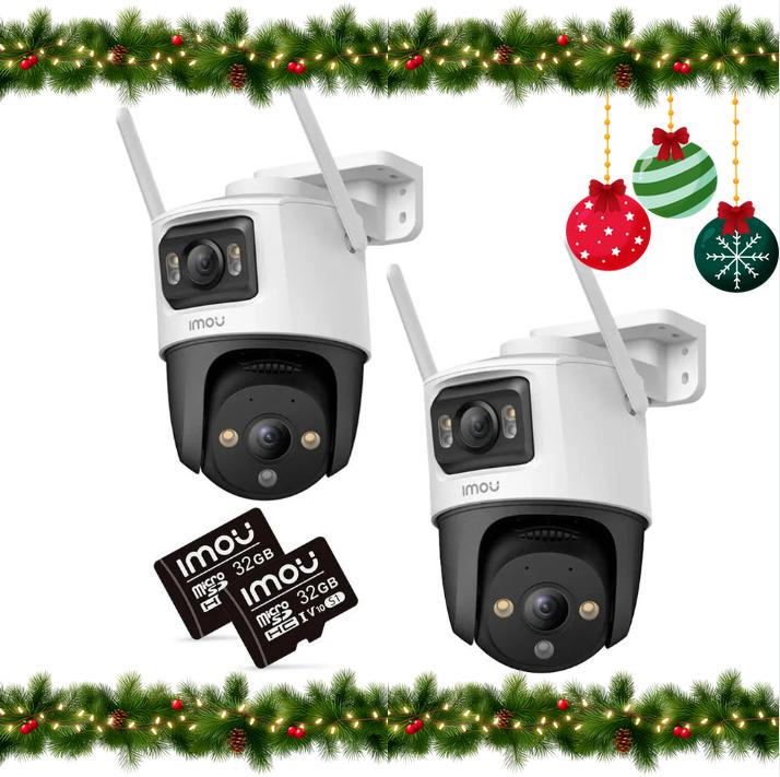 Zestaw 2 kamer IP IMOU Cruiser Dual 10MP (5MP + 5MP) z kartami pamięci 32GB