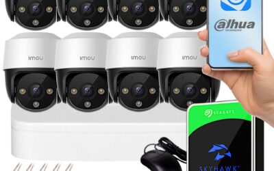 Zestaw monitoringu Imou 8 kamer obrotowych 4MPx PoE