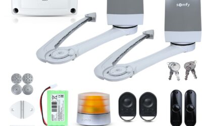 Zestaw Somfy Axovia 3S IO Comfort pack do 4m bram dwuskrzydłowych